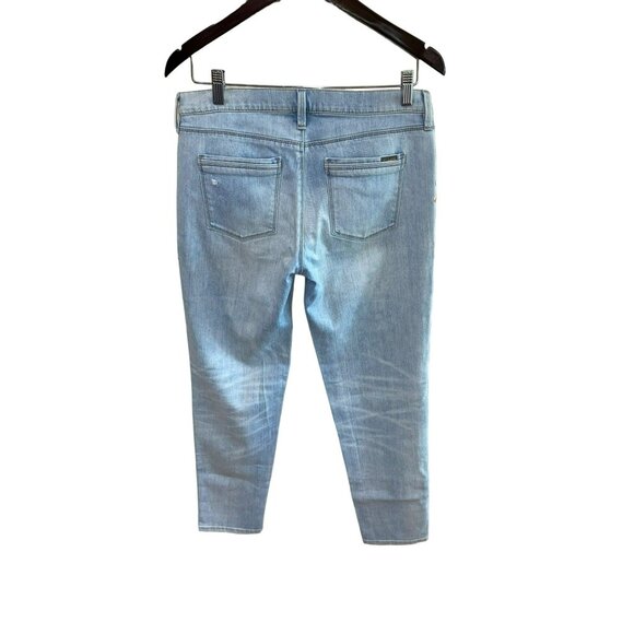 White House Black Market Ladies Embroidered Cropped BOHO Jeans Size 4 - Picture 3 of 13